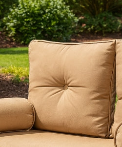 Outdoor Patio Glider with Cushions – Quiet Steel Frame Porch Rocker