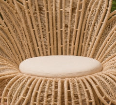 Bloom Rattan Petal Lounge Chair – Handwoven Statement Seating