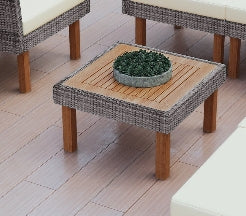 Outdoor Patio Rattan Furniture Set – Beige Wicker Conversation Set with Cushions 9-Piece