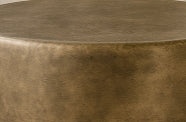 Hightower Drum Cocktail Table – Antique Brass & Bronze Finish
