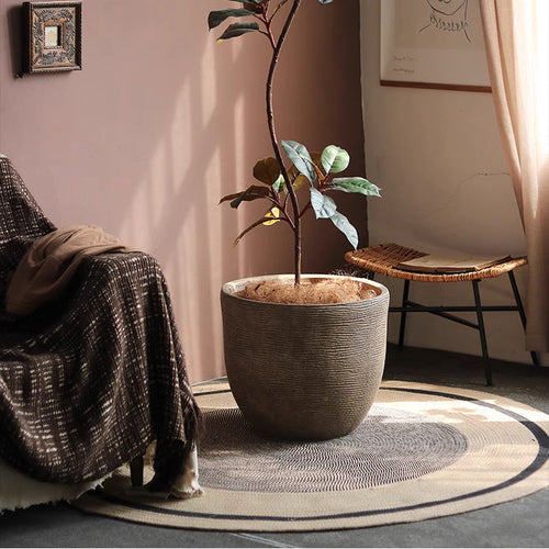 Vintage-Style Cement Planter – Indoor/Outdoor