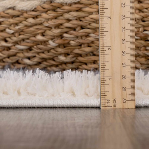 Charcoal Tiger Figurine Shag Area Rug