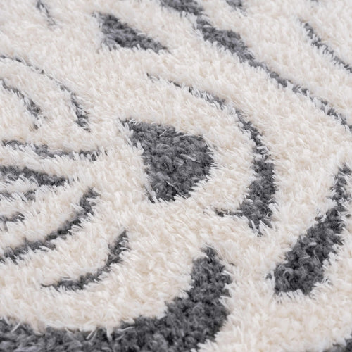 Charcoal Tiger Figurine Shag Area Rug