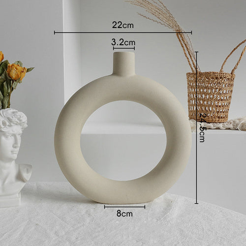 Matte Nordic Silhouette Ceramic Vase