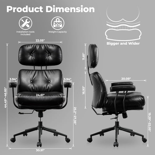 Form Luxe Ergonomic Leather Office Chair
