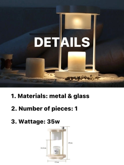 Petal Glow Nordic Candle Warmer Lamp – Dimmable Floral Design With Timer