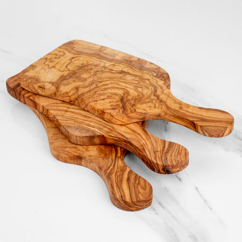 Handcrafted Olive Wood Cutting Board with Handle