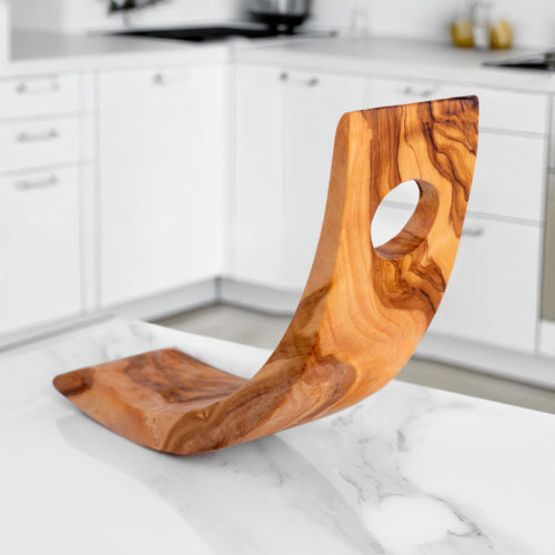 Handcrafted Olive Wood Bottle Holder