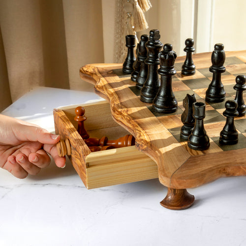 Handcrafted Olive Wood Chess Set