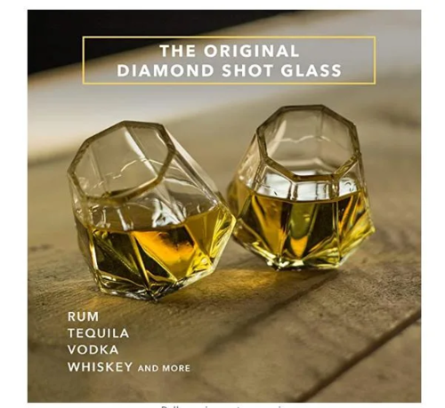 Luxe Diamond-Cut Shot Glass