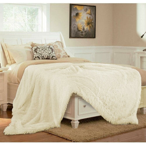 Reversible Faux Fur Throw Blanket