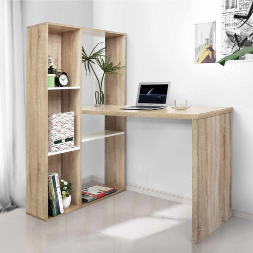 Ardenwood L-Shape Corner Desk with Modular Shelving