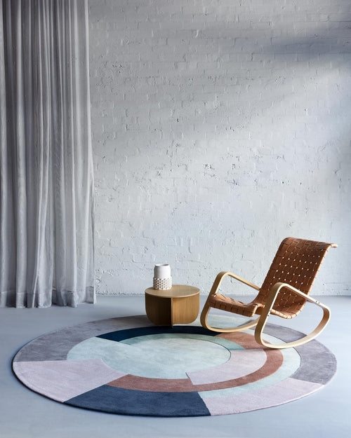 Handwoven Triangle Pattern Rug