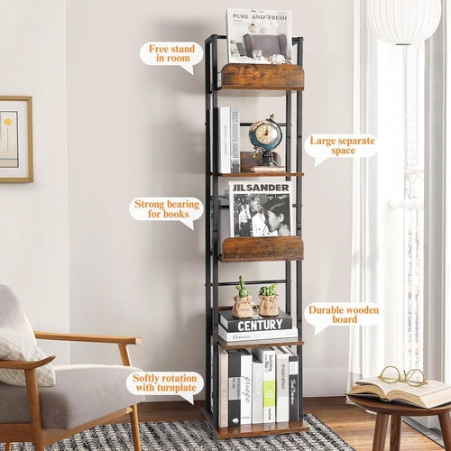 Rotating Corner Bookshelf