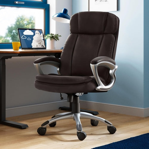 Fairbanks Grand Executive Chair — Big & Tall High-Back Leather Office Seat