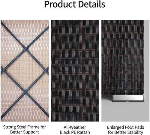 Versatile All-Weather Wicker Patio Sofa Set – Modular Outdoor Sectional with Cushions