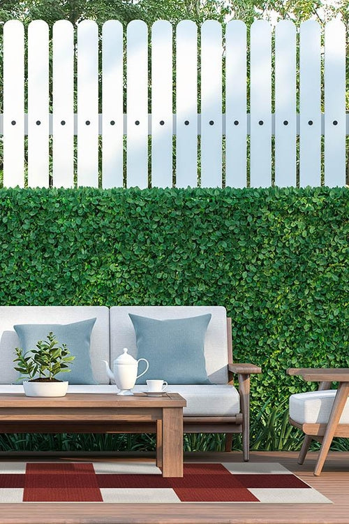 Gingham Plaid Outdoor Rug