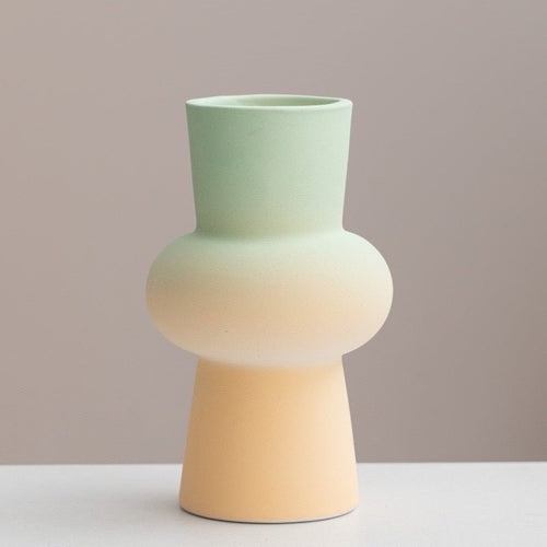 Chromatic Joy Ceramic Gradient Vase