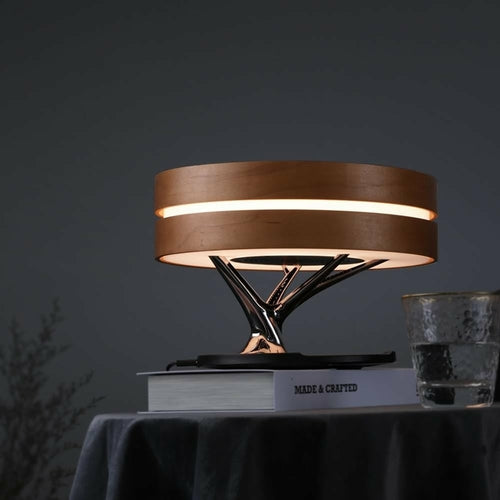 Circle of Life Bedside Lamp – Wireless Charging & Bluetooth Speaker Light