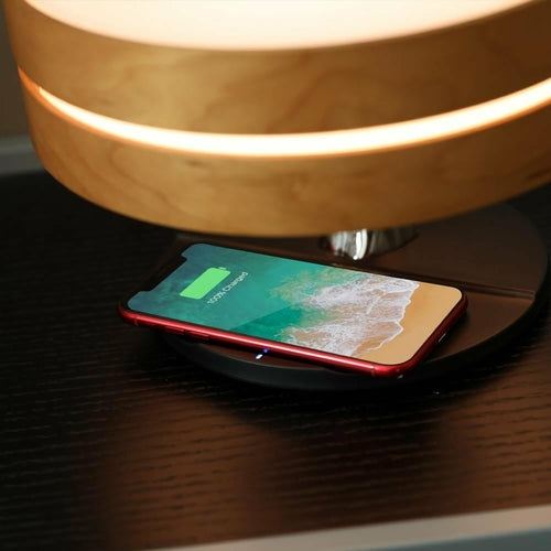 Circle of Life Bedside Lamp – Wireless Charging & Bluetooth Speaker Light