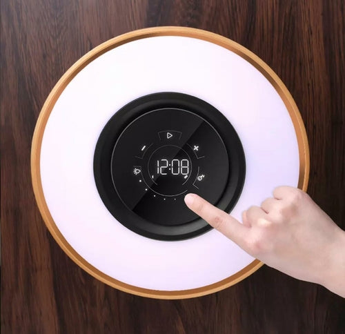 Circle of Life Bedside Lamp – Wireless Charging & Bluetooth Speaker Light