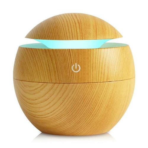 USB Ultrasonic Essential Oil Diffuser – Cool Mist Humidifier with 7-Color LED Night Light
