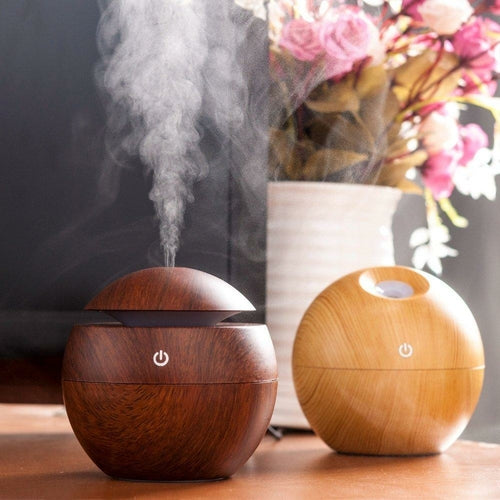 USB Ultrasonic Essential Oil Diffuser – Cool Mist Humidifier with 7-Color LED Night Light