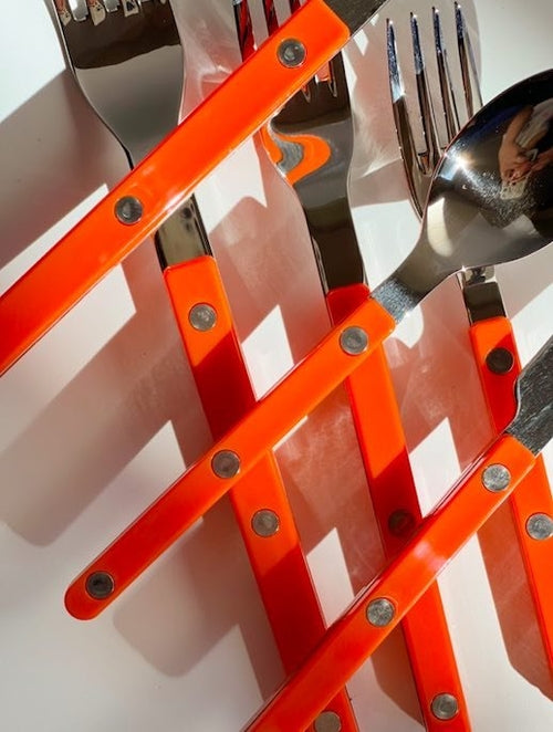 10-Piece French Bistro Cutlery Set – Colorful Dopamine Décor Flatware with Retro Handles