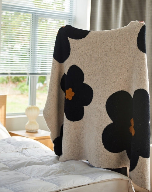 Microfiber Sunflower Print Throw Blanket